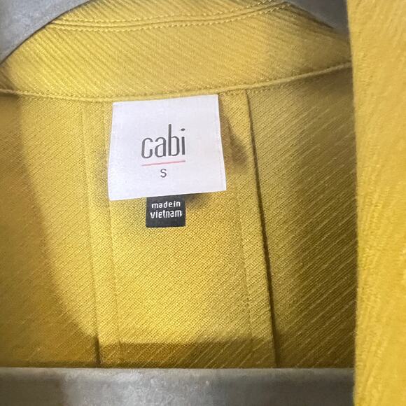 Cabi Touring Jacket #4117 Moss Gold Size Small Zip Front Pockets Textured - Picture 6 of 9